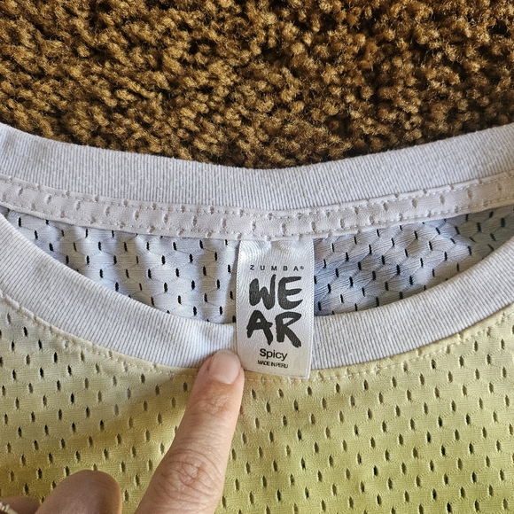 Zumba Fitness Yellow and Pink Cropped Jersey - Picture 2 of 4